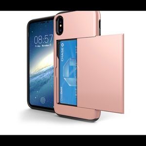 iPhone X case hybrid with card holder